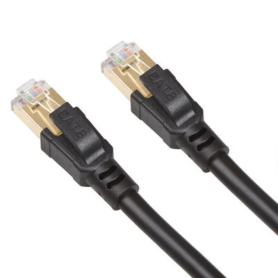 OEM Gigabit Ethernet Cat8 Patch Cable S/FTP 40Gbps 2000MHZ عملی