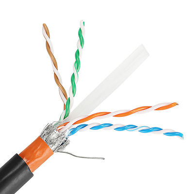 کابل شبکه 23AWG Cat5e در فضای باز Cat6 Cat6A Cat7 Cat7A با ژاکت PVC