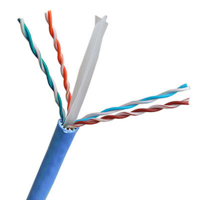 عایق پی وی سی Cat6a Lan Cable 500Mhz TIA568 C.2 Copper CCA Conductor Blue
