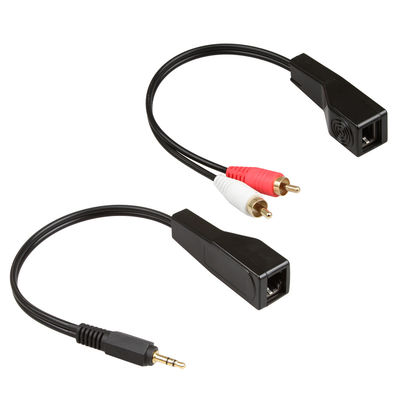 سیگنال صوتی RCA 3.5 میلی متر کابل استریو قرمز سفید رنگ مناسب Cat5 Cat6 Cat7 Cat8