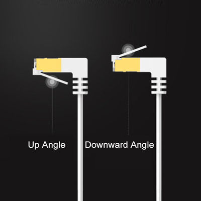 کابل OEM Cat6 Flat Patch با دوام زاویه 90 درجه تا 270 درجه
