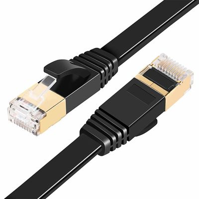 کابل شبکه مسطح Black Cat7 , SFTP BC Pass Channel Test Flat Patch Cord