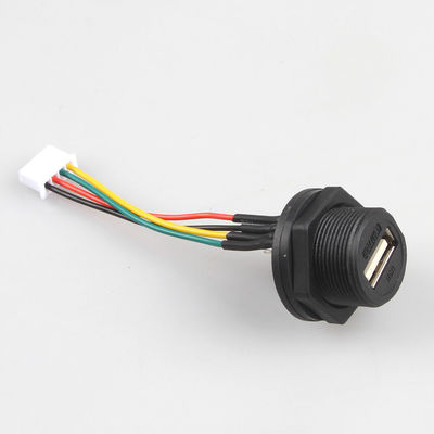 مهار سیم کابل جلو USB 4P ضد آب XH2.54 ساخت گام 2.54 میلی متری