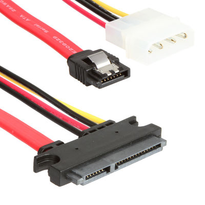 کابل مهار سیم داده ROHS SATA III SATA 7+15Pin 22Pin به SATA 7Pin+4Pin