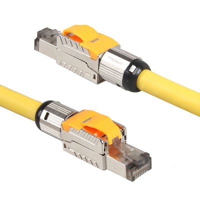 کابل STP Cat 7 قطع شده فیلد، کابل وصله شبکه ماژولار Plug Cat 7 RJ45 8P8C