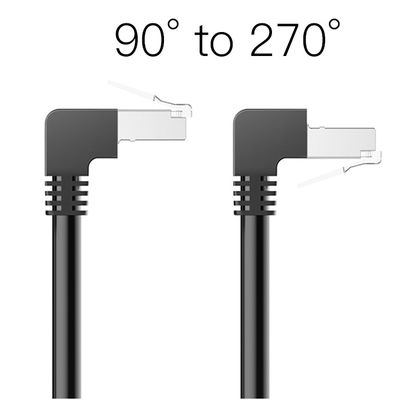 لوازم جانبی اتصال کابل اترنت مستقیم کارخانه CAT 6 دوشاخه زاویه راست