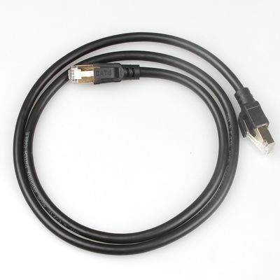 OEM Gigabit Ethernet Cat8 Patch Cable S/FTP 40Gbps 2000MHZ عملی