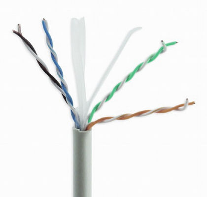کابل جامد خاکستری CCA Cat6a، کابل پرسرعت 10 گیگابیت در ثانیه Cat6a UTP