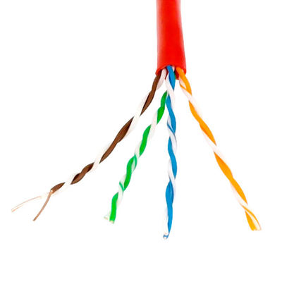 چند رنگ کاربردی UTP Cat5e CCA، 0.95 میلی متر آلومینیوم با روکش مسی Cat5e 8 جفت