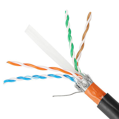 کابل شبکه 23AWG Cat5e در فضای باز Cat6 Cat6A Cat7 Cat7A با ژاکت PVC
