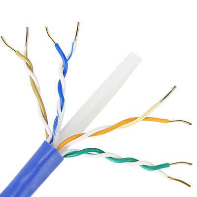 کابل اترنت مس خالص Cat6 Lan 1000 Ft CU 4PR 23AWG 0.57mm برای فضای داخلی