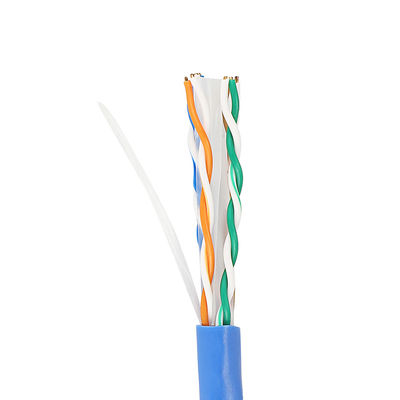 کابل اترنت مس خالص Cat6 Lan 1000 Ft CU 4PR 23AWG 0.57mm برای فضای داخلی