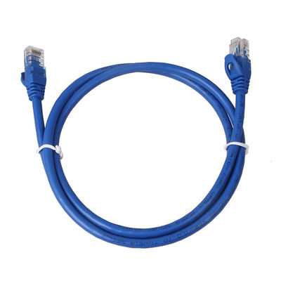 ژاکت PVC 24AWG آبی Cat6 BC7/0.2 UTP با کانکتور 8P8C
