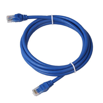 ژاکت PVC 24AWG آبی Cat6 BC7/0.2 UTP با کانکتور 8P8C
