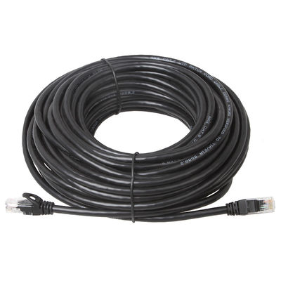 پچ سیم Black Cat6 Cat6a برای اترنت گیگابیتی 650 مگاهرتز 100 وات PoE RJ45 UTP