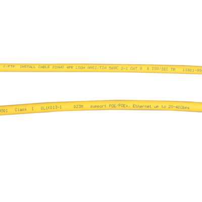 کابل FTP 22AWG Cat6a S پایدار، 4 جفت LSHF LSOH Cat6a S/FTP LSZH