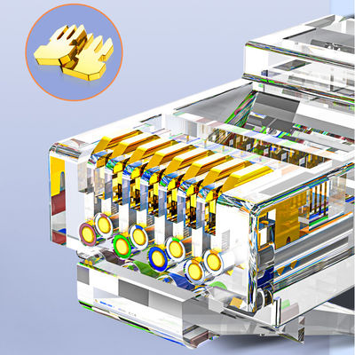 کابل اترنت Cat6 100 واتی PoE+ RJ45، کابل اترنت گیگابیتی آبی Cat6