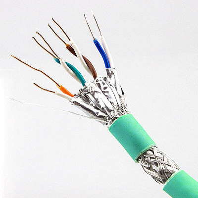 23AWG شبکه Cat6a Lan Cable Double Shield STP SFTP Ethernet