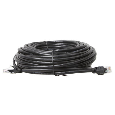 کابل شبکه مشکی LSZH UTP Cat6a با کانکتور دوشاخه مدولار CMG