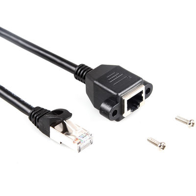 کابل اترنت محافظ پایدار Cat 6a، کابل افزودنی RJ45 با پایه پنل پیچ