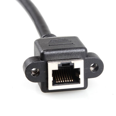کابل اترنت محافظ پایدار Cat 6a، کابل افزودنی RJ45 با پایه پنل پیچ