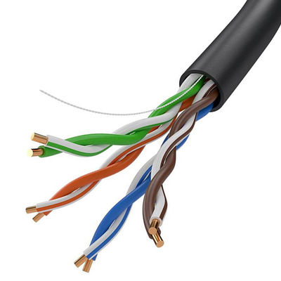 جامد UTP Cat5e کابل شبکه 4 جفت CCA Conductor ژاکت PVC