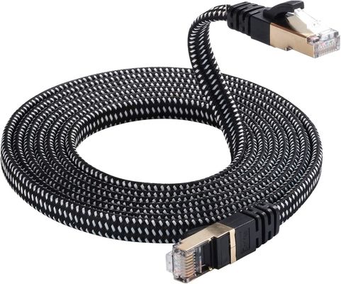 پچ بند نایلون بافته Cat7 ضد آب و سرعت بالا 10 گیگابیت بر ثانیه
