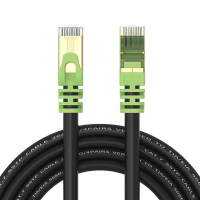 ROHS 26AWG Outdoor Cat 7 Ethernet Cable RJ45 سرعت انتقال 10Gbps
