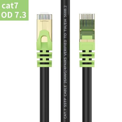 ROHS 26AWG Outdoor Cat 7 Ethernet Cable RJ45 سرعت انتقال 10Gbps