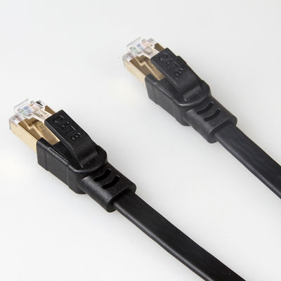 کابل صاف SFTP RJ45 Cat8 40Gbps 2000Mhz سیاه رنگ بادوام