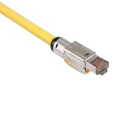LSZH Ethernet Cat 8 Lan Cable S/FTP 22AWG دو محافظ رنگ زرد