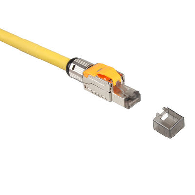 LSZH Ethernet Cat 8 Lan Cable S/FTP 22AWG دو محافظ رنگ زرد