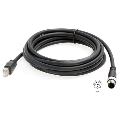 ROHS Cat6 Industrial Ethernet Cable M12 D Code 8 pin to RJ45 for Fieldbus Sensor
