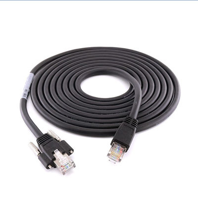 کابل اترنت صنعتی دوربین Cat6A S/FTP RJ45 8P با پیچ قفل GigE