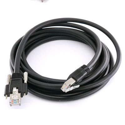 کابل اترنت صنعتی دوربین Cat6A S/FTP RJ45 8P با پیچ قفل GigE