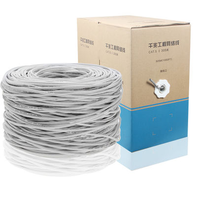 کابل اترنت شبکه 23AWG Cat5e بادوام، 4 جفت کابل محافظ UTP 1000 فوتی