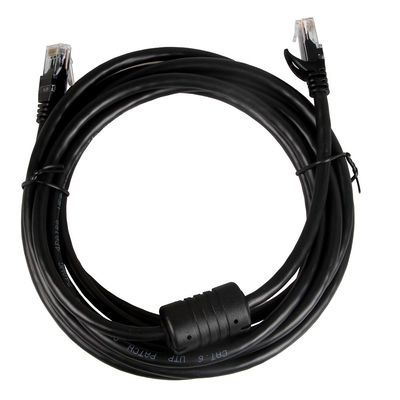 کابل اترنت مشکی Cat 6 24AWG، کانکتور RJ45 کابل اترنت 100 فوتی