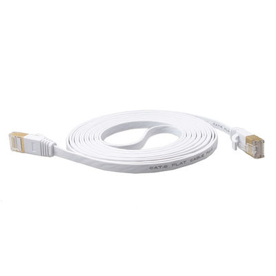 کابل های شبکه اترنت شبکه Cat6 سفید با کانکتورهای Rj45 بدون Snagless محافظ طلایی