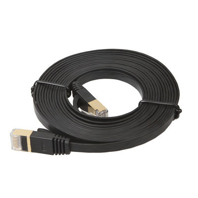 کابل اترنت تخت Black Cat6 با کانکتورهای Rj45 بدون Snagless محافظ طلایی