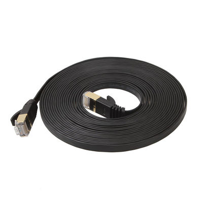 کابل اترنت تخت Black Cat6 با کانکتورهای Rj45 بدون Snagless محافظ طلایی
