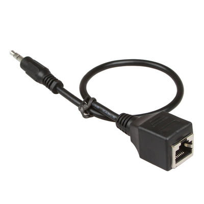 مجموعه های سیم سفارشی 3.5 میلی متری 1/8 اینچی RJ45 نر به ماده Cat5 Cat6