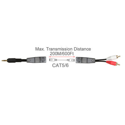 سیگنال صوتی RCA 3.5 میلی متر کابل استریو قرمز سفید رنگ مناسب Cat5 Cat6 Cat7 Cat8