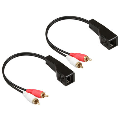 اتصال سیم سفارشی Cat7 Cat8 استریو 2 RCA به استریو 2 RCA بره مس