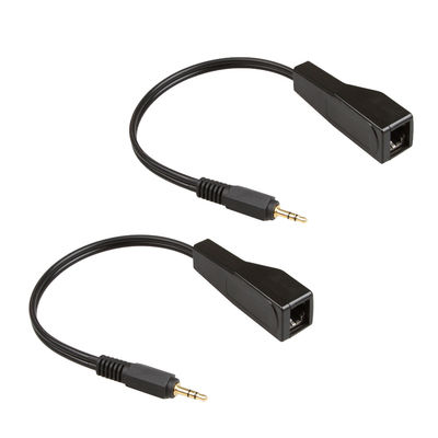 مونتاژ سیم سفارشی Cat5 Cat6 استریو 3.5 میلی متری به RJ45 اکستندر صوتی زن