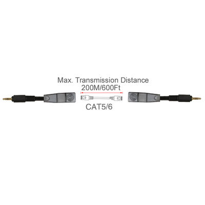 مونتاژ سیم سفارشی Cat5 Cat6 استریو 3.5 میلی متری به RJ45 اکستندر صوتی زن