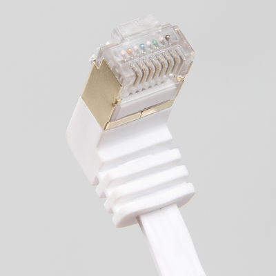 کابل اترنت تخت Cat6 سفید پایدار، سیم اترنت گیگابیتی کاربردی