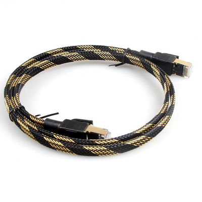 پچ بند نایلون بافته Cat7 ضد آب و سرعت بالا 10 گیگابیت بر ثانیه