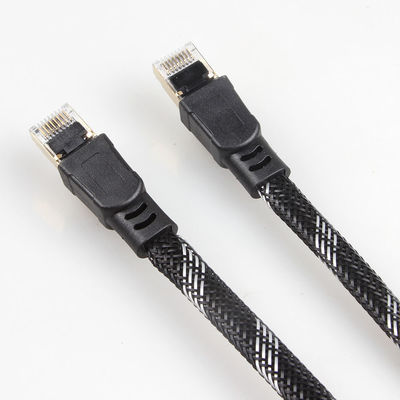 کابل شبکه Heavy Duty Rj45 Cat8 , نایلون بافته پچ بند نایلونی Cat 8