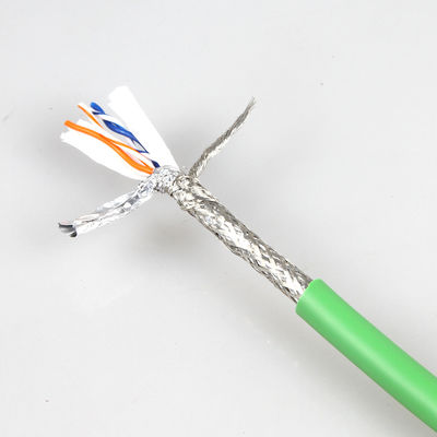 کابل اترنت صنعتی دوربین سبز M12 4Pin به RJ45 Gigabit Stable