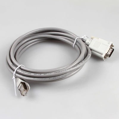 دسته سیم اترنت صنعتی CAT5E 26AWG 8P8C RJ45 به رنگ خاکستری ماده DB9